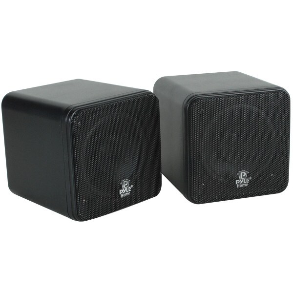Main product image for Pyle PCB4BK 4" 200 Watt Mini Cube Speaker P 310-2008